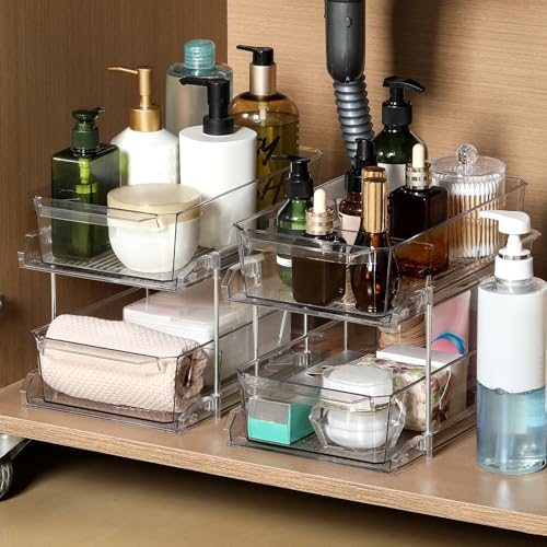2 Set, 2 Tier Clear Organizer with Dividers for Cabi | All Products - Image 7