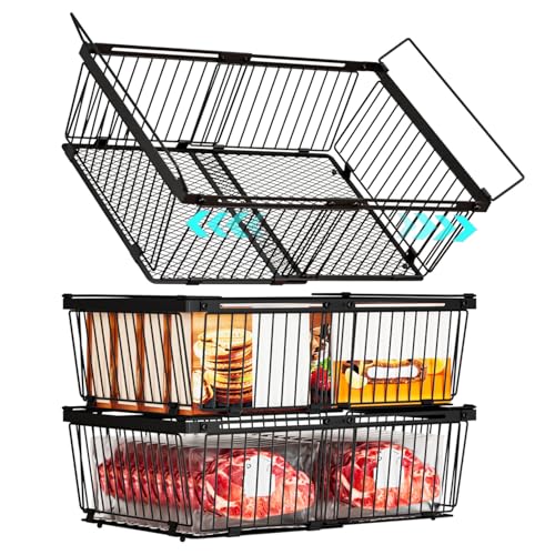 Large Freezer Organizer Bins for 10 to 20 Cu.Ft,Leak-Proof Bottom - Image 2