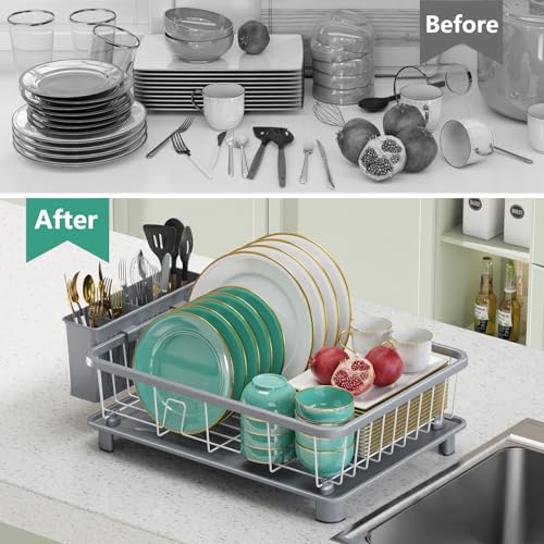 Hiviweer Dish Drying Rack for Kitchen Counter, 16.2" L x 12.5" W - Image 7