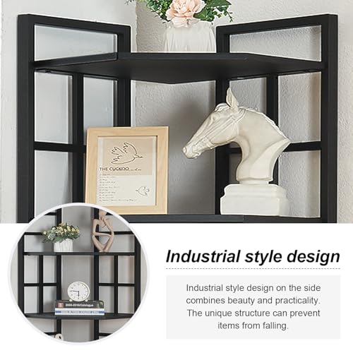HOMISSUE Corner Shelf, 6 Tier Tall Narrow Bookshelf 76.9" - Image 7