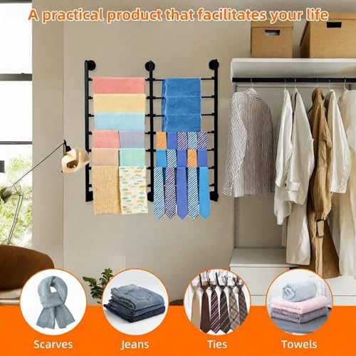 7-Tier Double Row Ribbon Storage Organizer, Wall Mounted - Image 4
