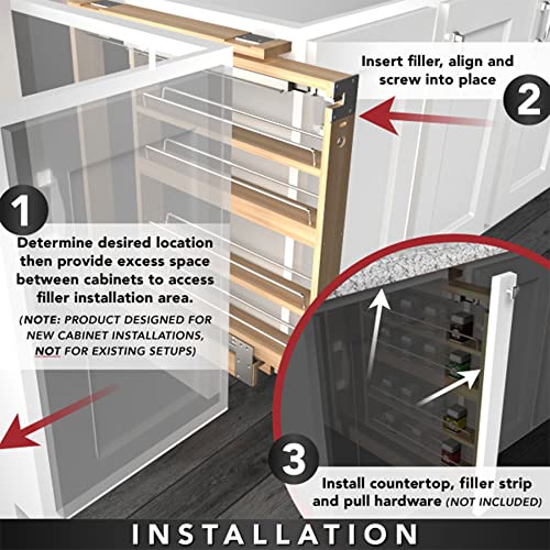 Rev-A-Shelf Kitchen Cabinet Pullout Base Filler, 6"W x 30"H - Image 5