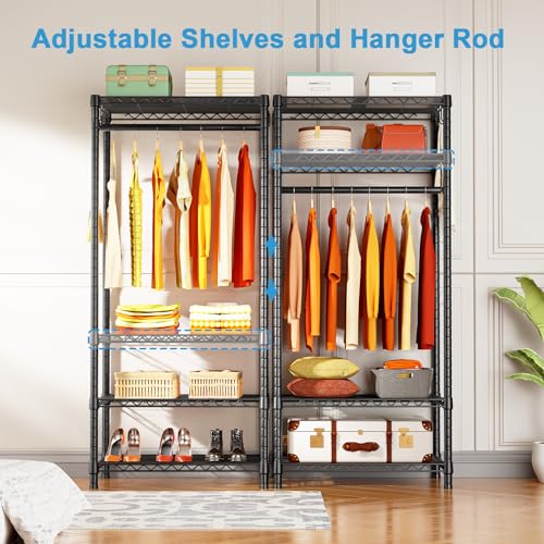 H4 Mini Portable Closet, 4 Tiers Freestanding Clothing - Image 5