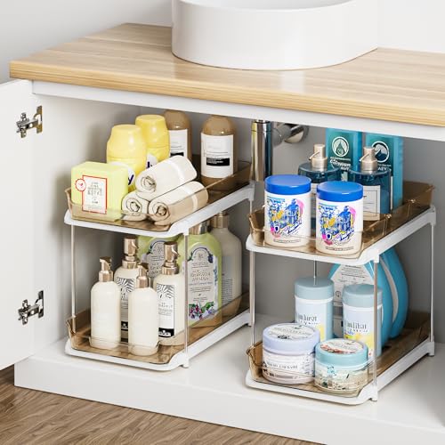 Delamu 2-Tier Multi-Purpose Bathroom Under Sink Orga | Under Sink Stor - Image 2