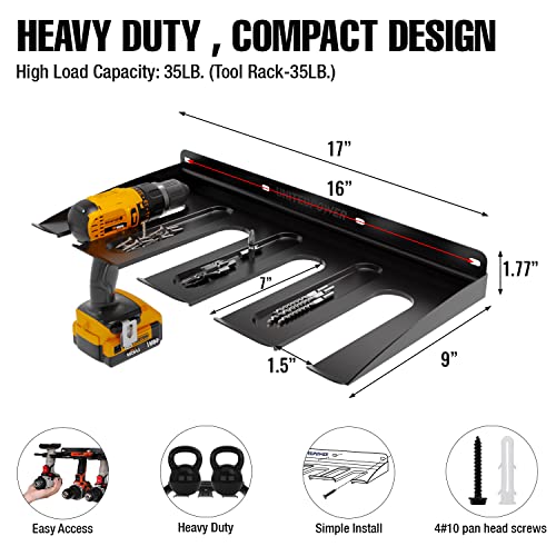 UNITEDPOWER Electric Drill Storage Rack, Holds 4 Drills - Image 3