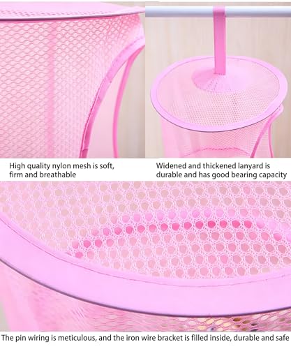 Mesh Hanging Storage Basket with 3 Tiers,Foldable Hanging Storage - Image 4