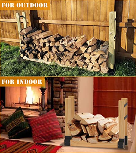Outdoor Firewood Rack Brackets Kit for Fire Wood Pile - Image 7