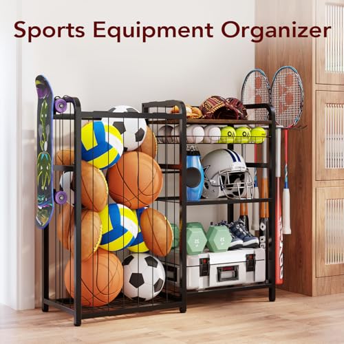 Garage Sports Equipment Organizer, Ball Storage for Gear and Toys - Image 6