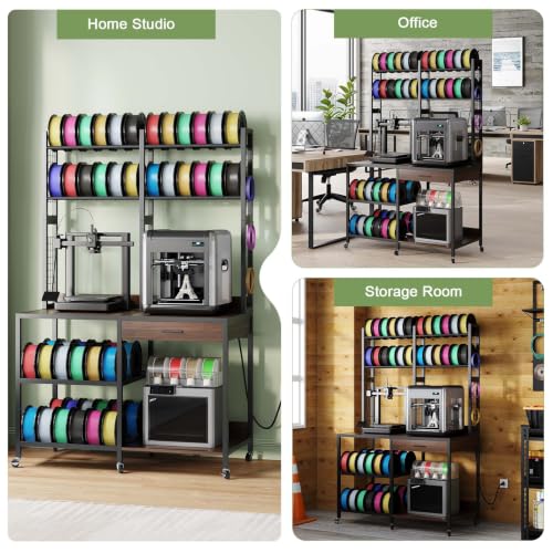 3D Printer Stand with Filament Storage, Table with Top Shelf - Image 8
