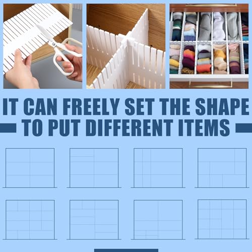 Blosssound 15 Pcs 5.12 Tall Drawer Divider, Adjustable Organizer - Image 4