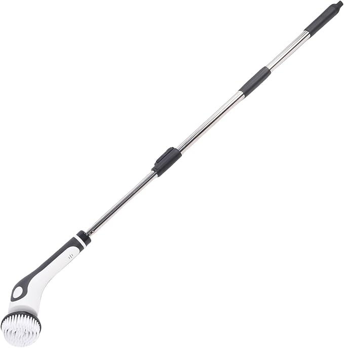 Multi-Functional Electric Spin Scrubber, New Cordless 2 Speed Cleaning Brush Bathroom Scrubber, IPX7 Waterproof Shower Scrubber with 9 Brush Heads, Extendable Long Handle
