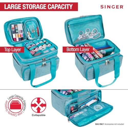 SINGER Portable Sewing Storage Organizer Bag, 18 Compartments - Image 5