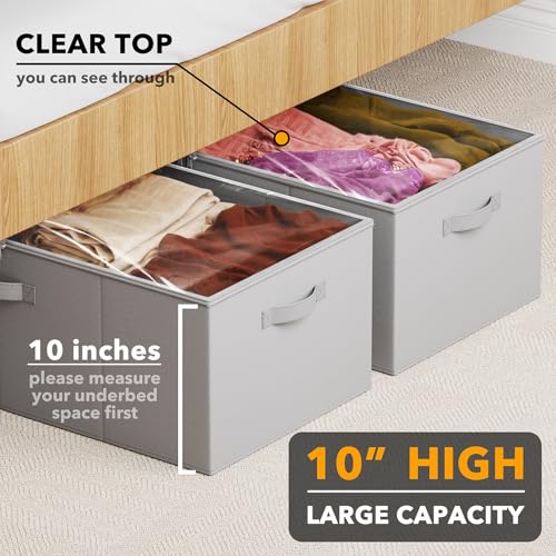 SpaceAid 2 Pack 10" High Under Bed Storage Containers - Image 3
