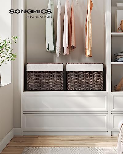 SONGMICS Woven Storage Basket with Lid, 9.2 Gallon ( | All Products - Image 3