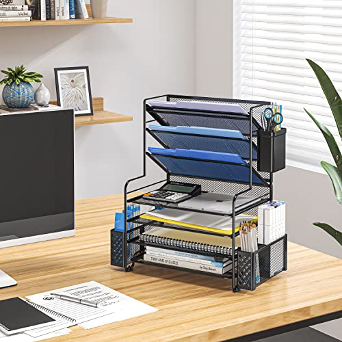Simple Trending 7 Tier Desk File Organizer, Letter Tray Paper - Image 6