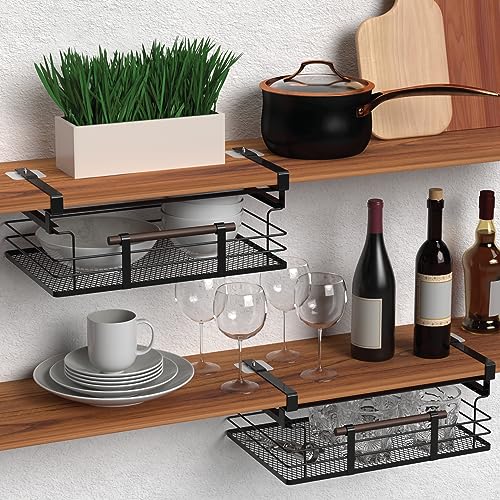 Home Zone Living Pull-Out Kitchen Cabinet Under Shelf - Image 3