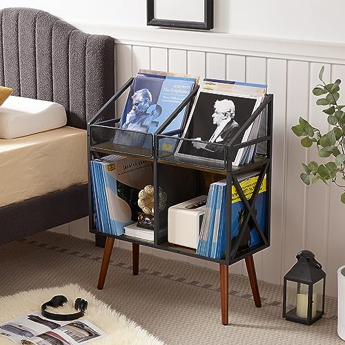 EYOCAL Vinyl Record Storage Holder Rack,250 LP Wooden - Image 6