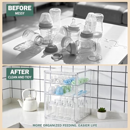Baby Bottle Organizer, 3 Tiers Acrylic Bottle Storag | All Products - Image 4