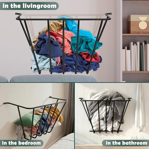 Upgraded Wall Mounted Throw Blanket Holder, Metal | Home Organization - Image 7