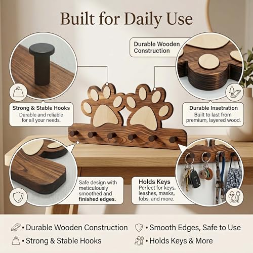 Farmhouse Dog Leash Holder for wall, Dog Accessory | Home Organization - Image 5