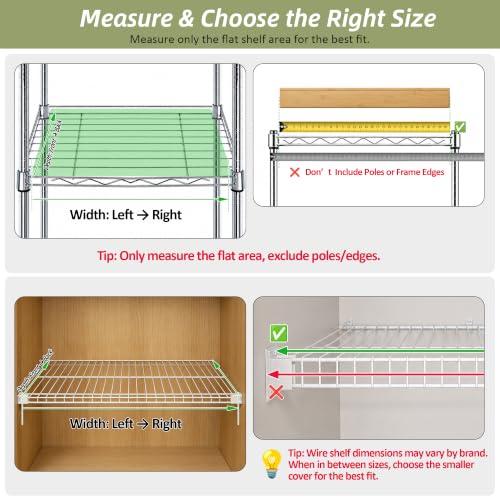 Bamboo Wire Shelf Covers, 30" W x 16" D, 4-Pack, Natural - Image 4