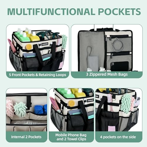 Large Rolling Cleaning Caddy Bag with Wheels, with D | All Products - Image 7
