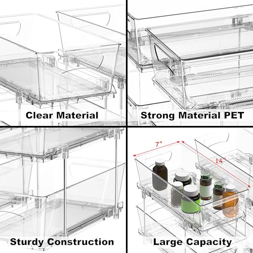 Simple Houseware 2Pcs 2-Tier Slim Drawer Cabinet Pul | All Products - Image 5