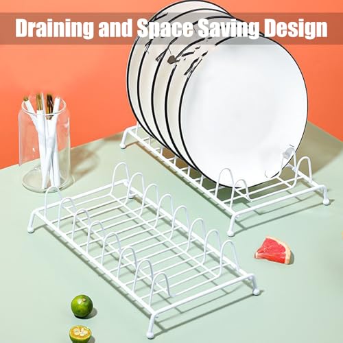 Metal Dish Drying Rack, Vertical Dish Drainer Plates Holder - Image 4