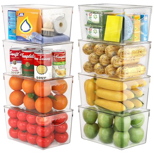 theaoo Large Clear Storage Bins with Lids, Stackable Containers - Image 2