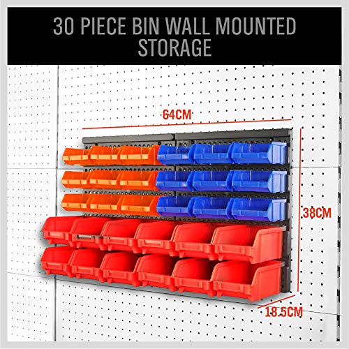 SEDY 30-Bin Wall-Mounted Storage Rack System - Heavy | All Products - Image 3