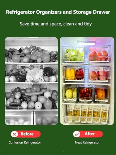 Refrigerator Organizers and Storage Drawer, Stackable Fruit - Image 4