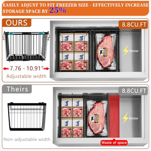 Large Freezer Organizer Bins for 5 to 9 Cu.Ft,Leak-Proof Bottom，3 - Image 7