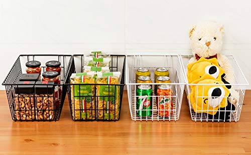 Wire Storage Freezer Baskets, Set of 2 Large 15.4" | Home Organization - Image 3
