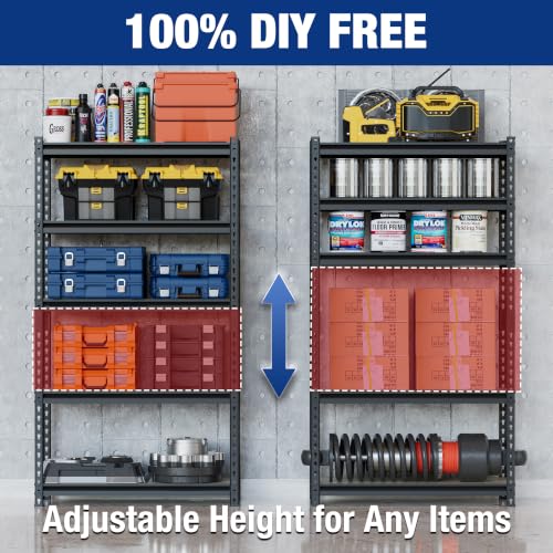 WORKPRO 2180LBS Capacity 5-Tier Storage Shelf 27.6”Wx11.8”Dx60”H - Image 6