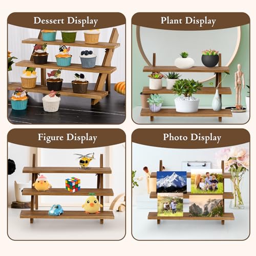 3 Tier Wooden Display Stand, Retail Jewelry Card Sta | Jewelry Organiz - Image 7