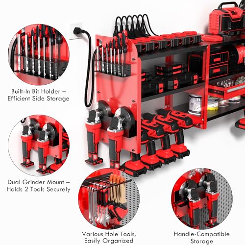 KSVO Large Power Tool Organizer Wall Mount with Locking - Image 5