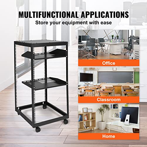 VEVOR 20U Open Frame Server Rack, 23''-40'' Adjustable Depth - Image 7