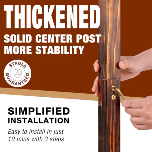 Rotating Fishing Rod Holder for Garage,Wood Floor Stand Pole Rack - Image 5