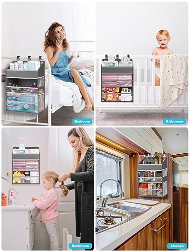 Hanging Diaper Caddy Organizer Crib Organizer–Spacious - Image 7