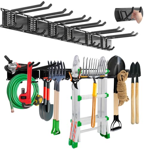 48" Garage Tool Organizer Wall Mount,Heavy Duty Adjustable Hooks - Image 2