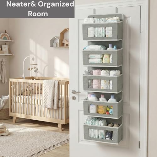 Over Door Organizer 5-Tier, Clear Window Hanging Shelf for Closet - Image 3