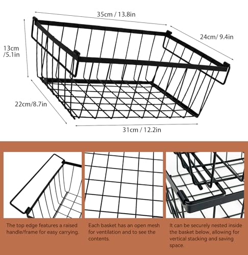 4 Pack Freezer Organizer Bins with Foldable Handle | Home Organization - Image 3