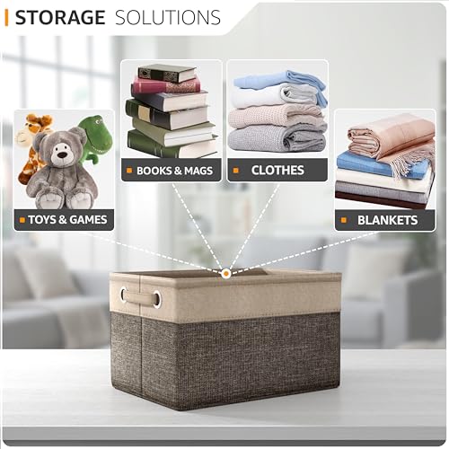 Sorbus Storage Baskets for Shelves, Foldable Organizer (3 Pack - Image 6
