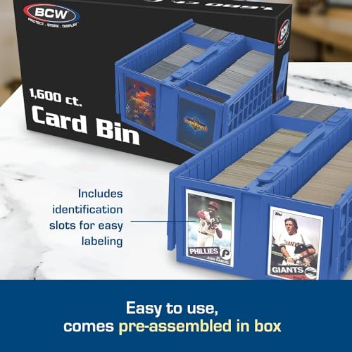 BCW Collectible Card Bin – (Single, Blue) | Holds up - Image 5