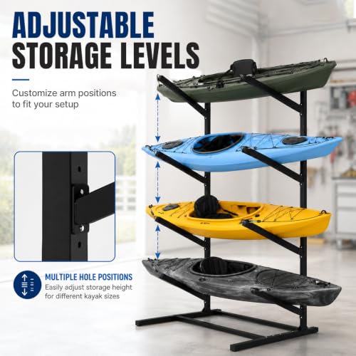 Kayak Storage Rack, 4 Tier Heavy Duty Freestanding | Home Organization - Image 5