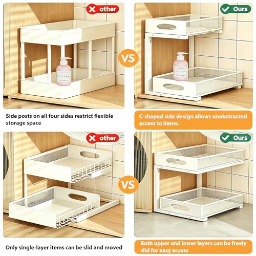 2 Pack Under Sink Organizer, 2-Tier Pull Out Kitchen | All Products - Image 7