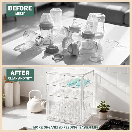 Baby Bottle Organizer, 3-Tier Bottle Storage for Countertop - Image 4