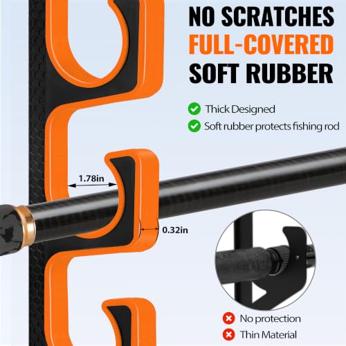 PLUSINNO H5P Fishing Rod Holders for Garage Wall/Ceiling - Image 6