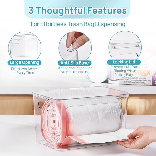 Vtopmart 2 Pack Clear Trash Bag Holder, Stackable Garbage Bag - Image 5