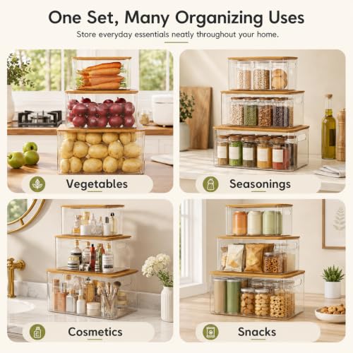 3 Pack Pantry Organizers and Storage Bins with Bambo | All Products - Image 7